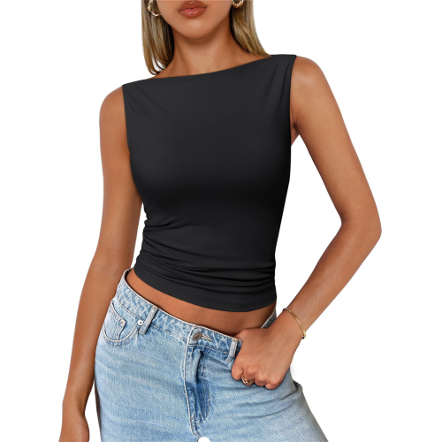 Sexy Sleeveless Vest Black XL 1