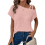 Womens Summer Casual Off One Shoulder Waffle Knit 2