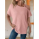 Womens Summer Casual Off One Shoulder Waffle Knit 3