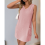 Ladies Pullover Vest Solid Pocket Dress Pink XL 8