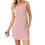 Ladies Pullover Vest Solid Pocket Dress Pink XL 2