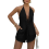 Women'S Summer Solid Loose Fit Sexy- Backless Halt 2