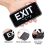 4pcs Exit Sign with Braille, 6x3in Emergency Plast 6