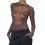 Women Long Sleeves Mesh See Through Jumpsuit Bodys 4