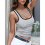 Womens Summer Square Neck Ribbed Slim Fitted Spagh 5