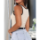 Womens Summer Square Neck Ribbed Slim Fitted Spagh 6