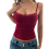 Women'S Summer Lace Trim Tops Spaghetti Strap Low 4