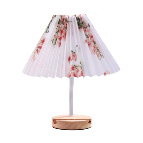 Three-Color Bedroom Sleep Lamp USB Vintage Pleated
