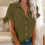 V Neck Short Sleeve Shirts Olive M 3