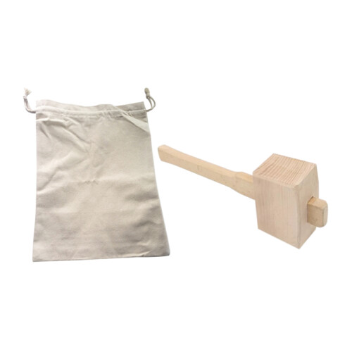 Bag and Ice Mallet,Bartender Kit Crusher, Beach W 1