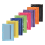 8 Pcs 3 Ring Zipper Pencil Pouch Colorful Fabric C 1