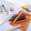 8 Pcs 3 Ring Zipper Pencil Pouch Colorful Fabric C 6