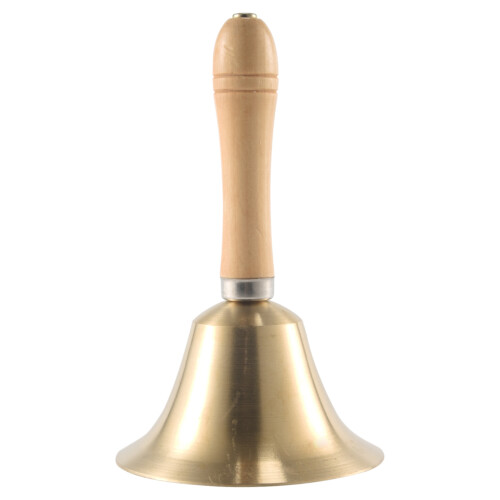 4.33 Inch Large Hand Call Bell with Wood Handle,fo 1