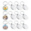 9 Pcs Sublimation Blank Keychain Round Heat Transf 3