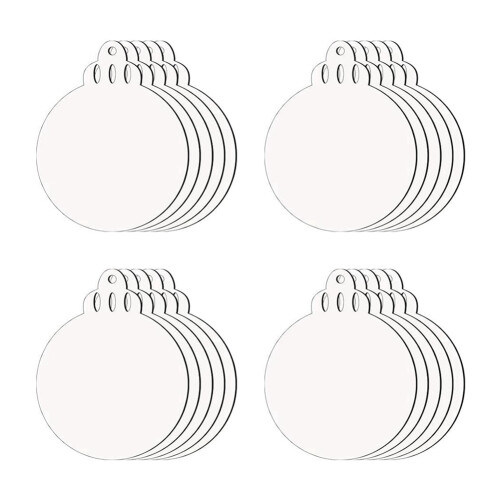 20 PCS Sublimation Christmas Ornaments Blanks MDF