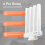 220V 27W 4 Pin Rows 6500K Double-H Quad Tube Compa 7