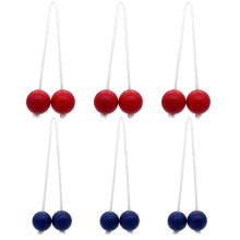 (White rope)6lots Weatherproofed Ladderball Bolas For Lawn Picnics Group Activity For Outdoor Activity Yellow Rope
