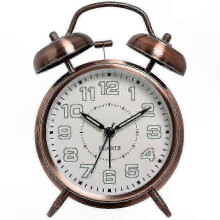 (copper 2)Extra Loud Alarm Clock For Deep Sleepers, Silent Quartz Movement With Backlight And Dual Bell Design