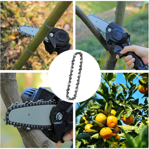 4Pcs Mini Chainsaw Chain 4 Inch Guide Saw 1/4 LP P