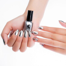 Metal Nail Polish Mirror Nail Varnish,quick Drying Metallic Effect Nail Art Polish, Silver Plating Metallic Nail Polish