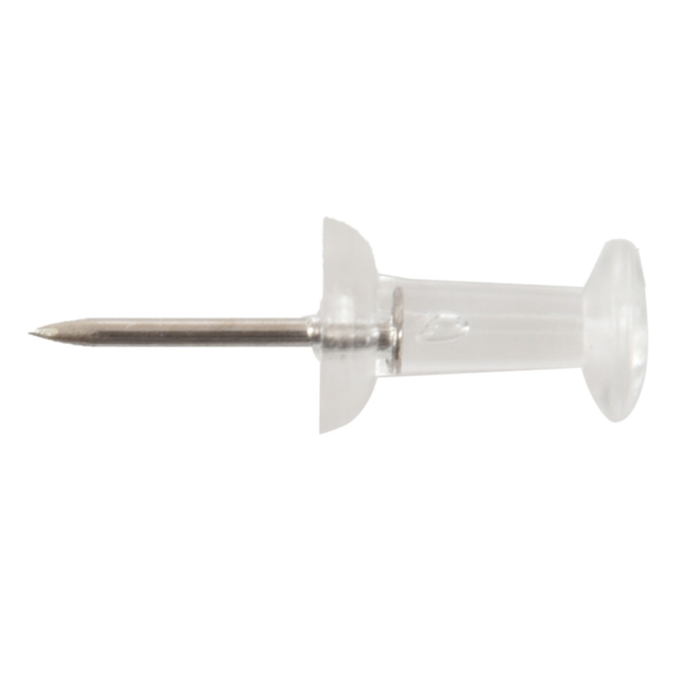 100 Pcs Push Pin Thumb Tack Clear Color 3/8inch Dr-image-OPC-PJFJV2R-NEW