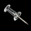 100 Pcs Push Pin Thumb Tack Clear Color 3/8inch Dr 7