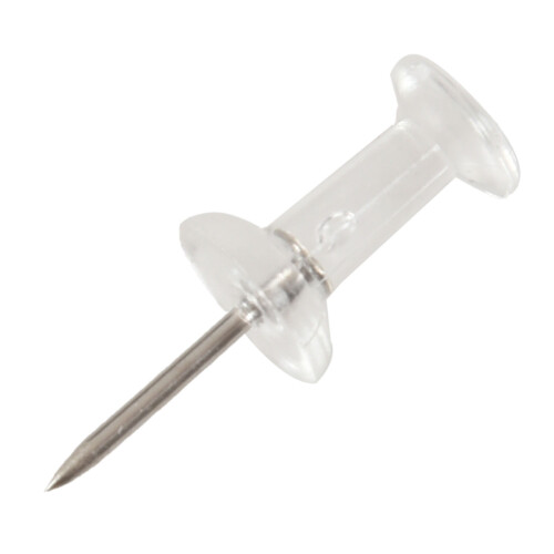 100 Pcs Push Pin Thumb Tack Clear Color 3/8inch Dr 2
