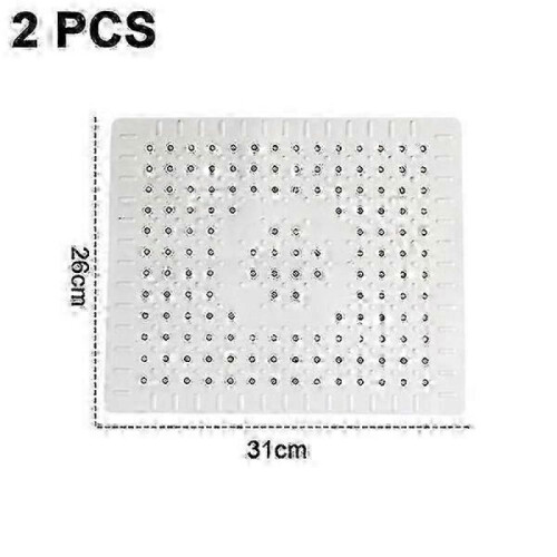 2-pack Non-slip Rubber Kitchen Sink Mat Drain Pad Protector - Durable Easy To Clean 1