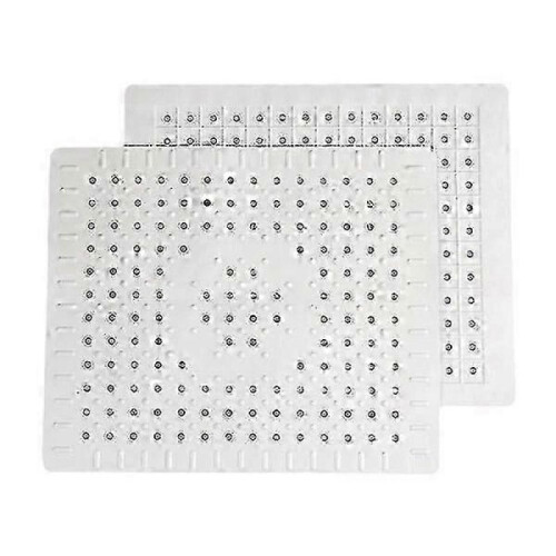 2-pack Non-slip Rubber Kitchen Sink Mat Drain Pad Protector - Durable Easy To Clean