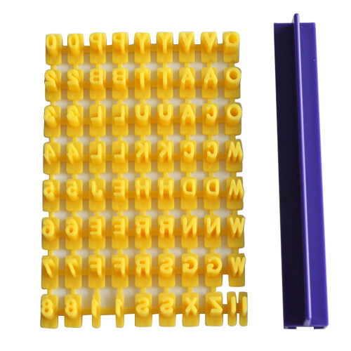 Alphabet Letter Number Cookie Press Stamp Embosser 1