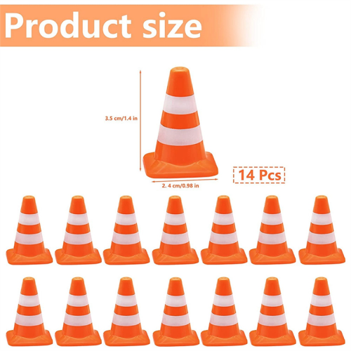 14 Pieces Mini Triangle Cone, Simulation Safety Co 2