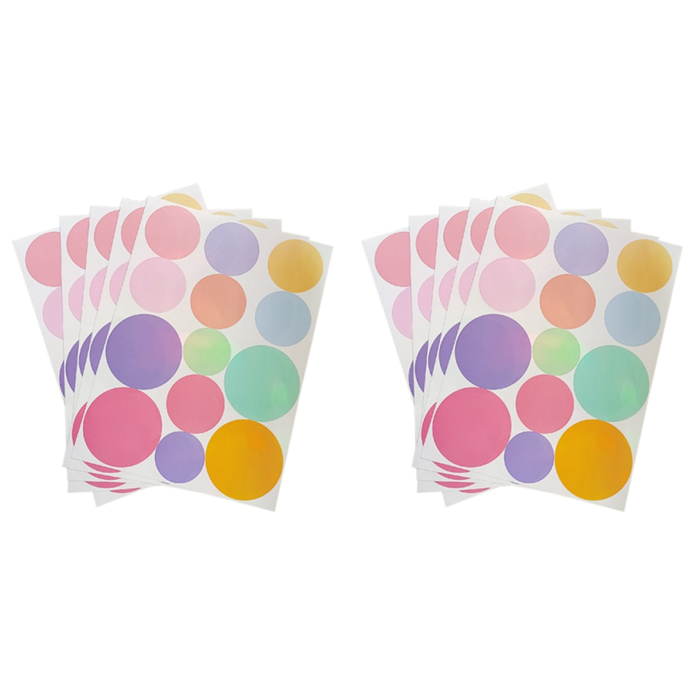 130Pcs Polka Dot Stickers Children Room Kindergart Semoic