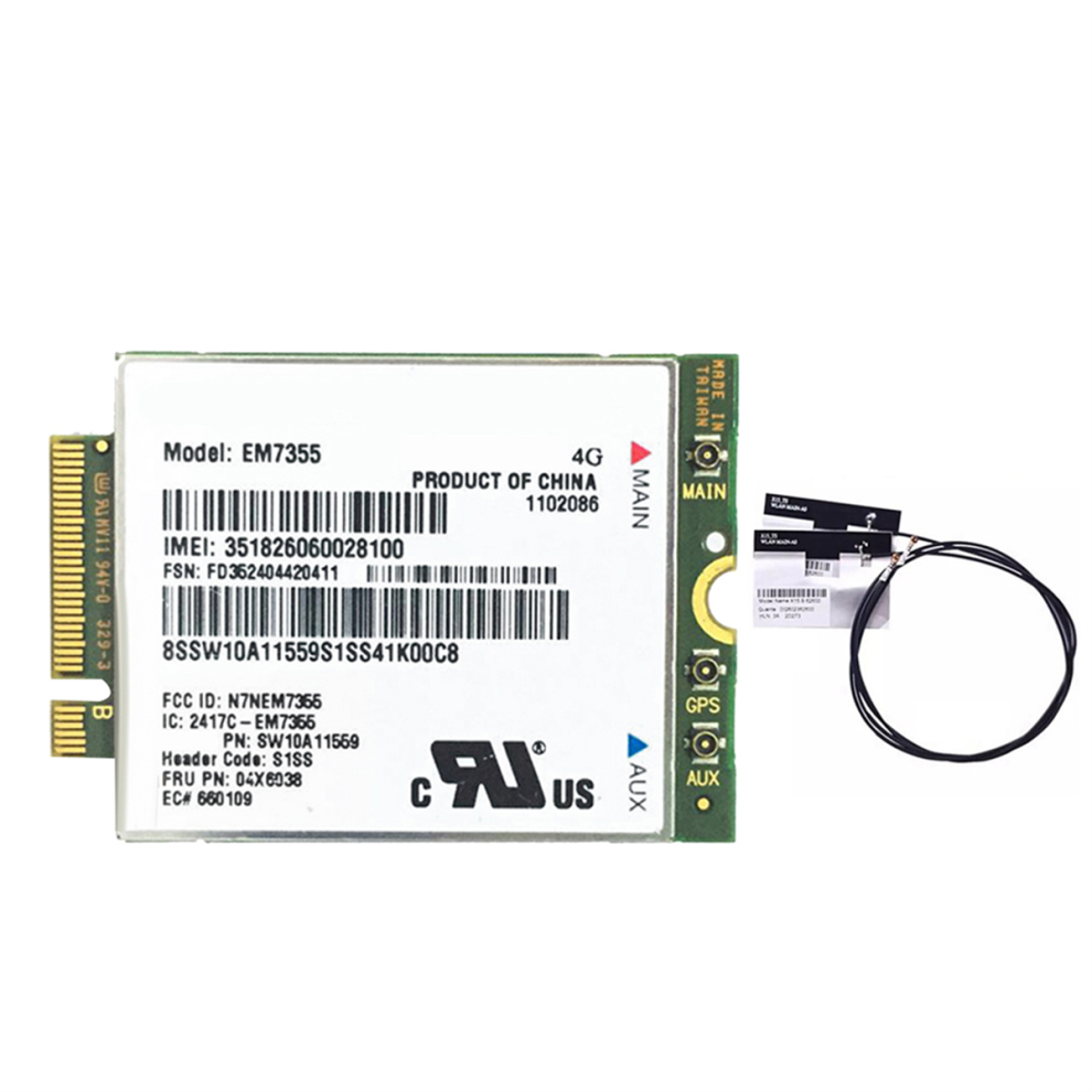 Em7355 Wwan Card+Antenna 04X6038 Ngff 4G Wifi Card 4851229044377