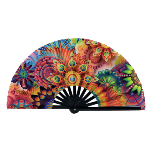 Folding Fan Handheld Nylon Cloth Foldable Hand Chi 1