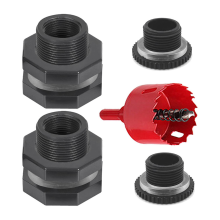 2 PCS Rain Bulkhead Fitting Kit with Plugs and Hol