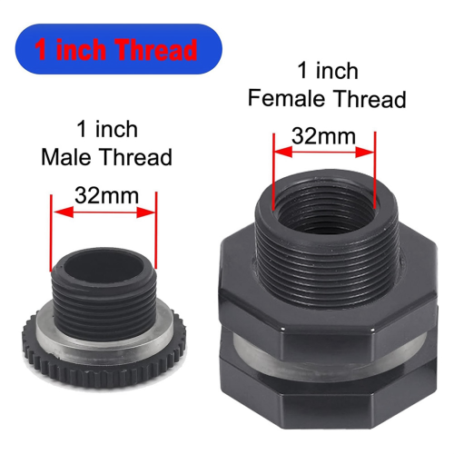 2 PCS Rain Bulkhead Fitting Kit with Plugs and Hol 2