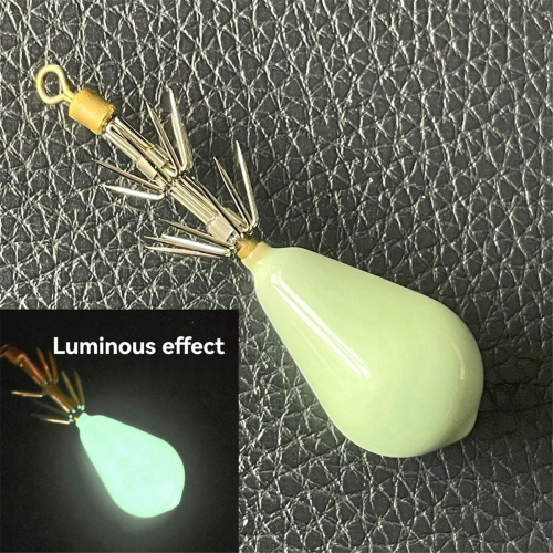 4pcs Luminous Fishing Lure Hard Jig Hook Octopus C 2