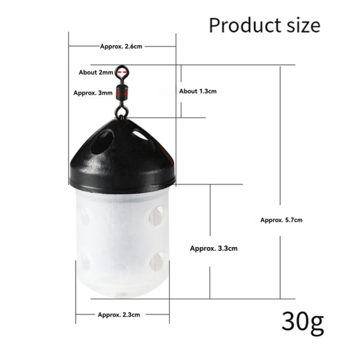 Decoy Cage Fishing Black Lid Worm Bait Maker with 2