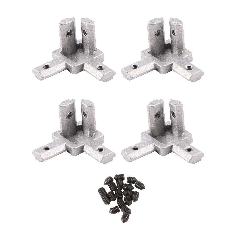3-Way End Corner Bracket Connector For T Slot Alum 4851229061558