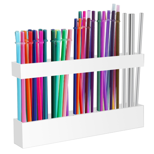 9.5In Large Acrylic Straw Holder for Cabinet Door- 1
