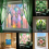 Retro Colorful Window Stickers PVC Electrostatic V 5