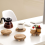 2Pcs Wood Risers for Display Decorative,Round Bead 5