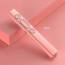 (pink 5pcs)Rechargeable Wireless Presenter For Powerpoint Presentation Ppt Red Light Pointer Remote Control Presentation