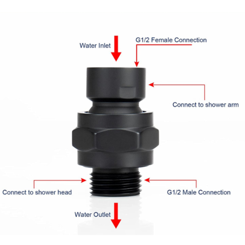 360 Universal Shower Head Swivel Ball Adapter Con 2