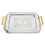 Gold Serving Tray Drinks for Decanter and Glasses Metal Silver 5