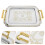 Gold Serving Tray Drinks for Decanter and Glasses Metal Silver 4