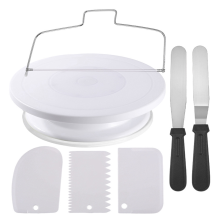 7-Piece Cake Making Tool Kit, Turntable Combinatio