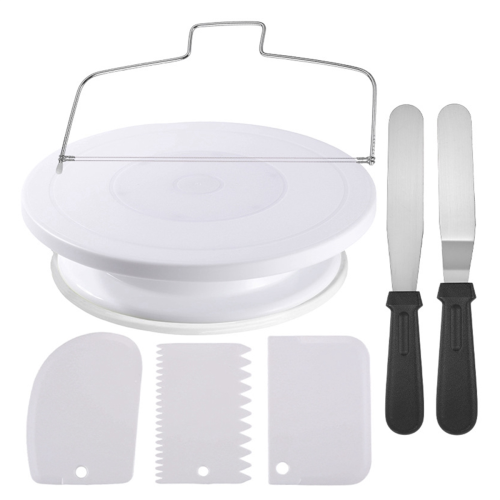 7-Piece Cake Making Tool Kit, Turntable Combinatio