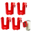 10PCS Cookie Holder Mug Red Rack Reusable Plastic 3