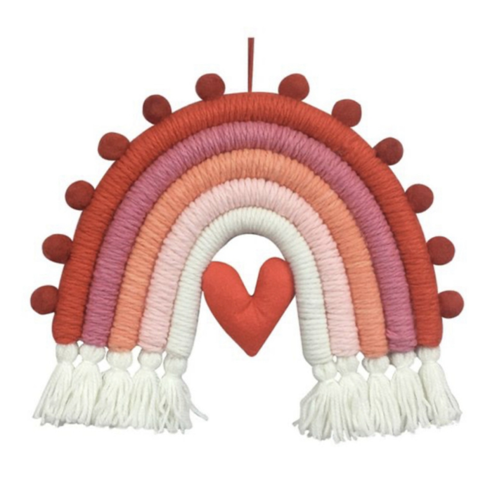 Semoic Rainbow Room Decor Girls Macrame Baby Wall Bedroom
